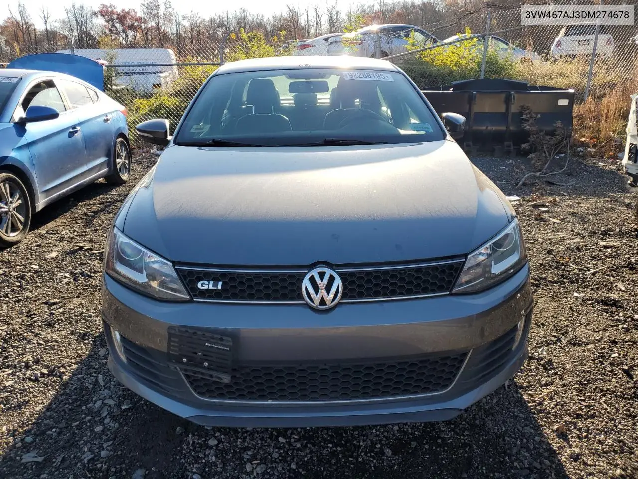 3VW467AJ3DM274678 2013 Volkswagen Jetta Gli
