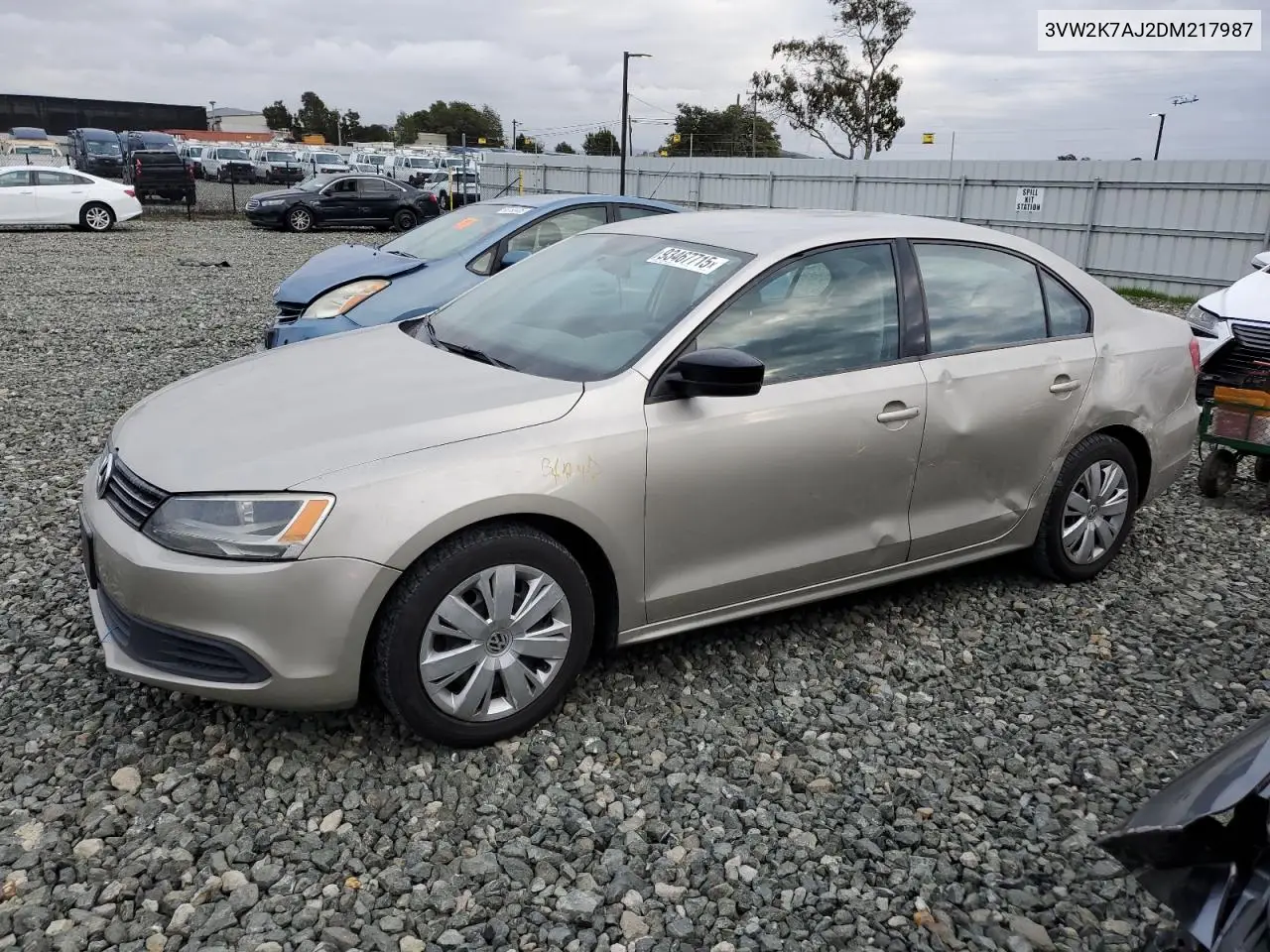 3VW2K7AJ2DM217987 2013 Volkswagen Jetta Base