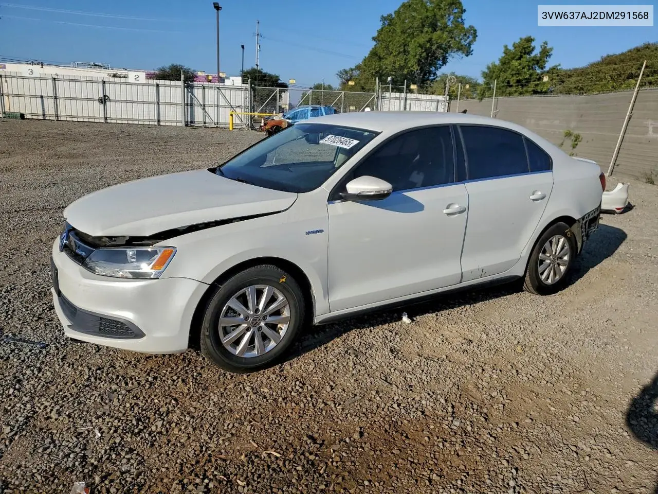 3VW637AJ2DM291568 2013 Volkswagen Jetta Hybrid