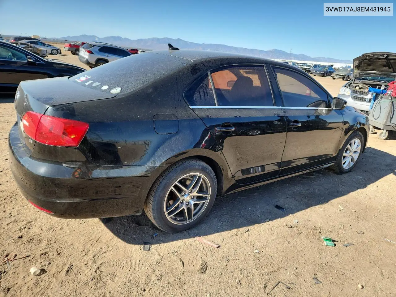 3VWD17AJ8EM431945 2014 Volkswagen Jetta Se