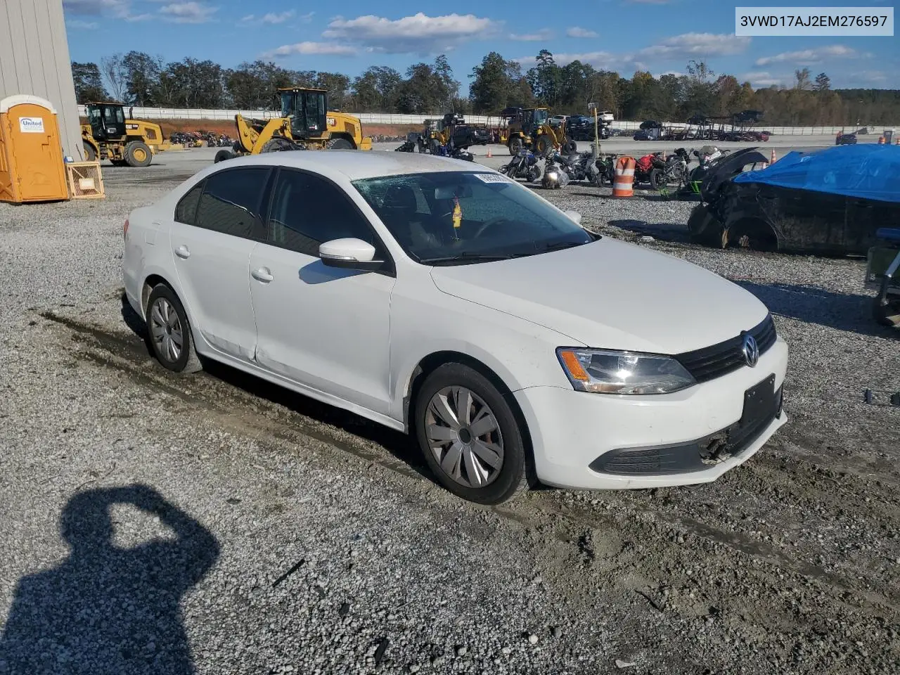 3VWD17AJ2EM276597 2014 Volkswagen Jetta Se