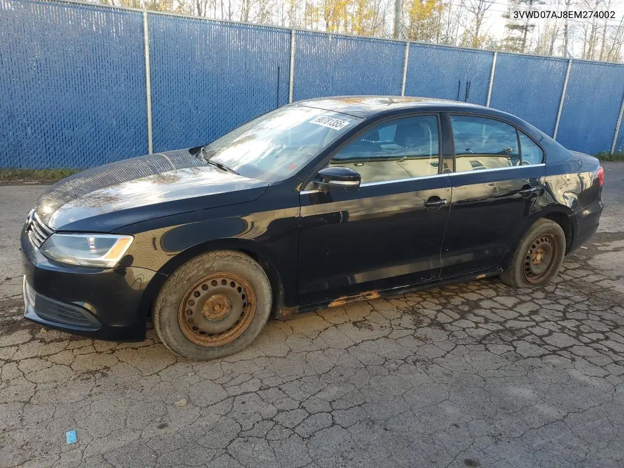3VWD07AJ8EM274002 2014 Volkswagen Jetta Se