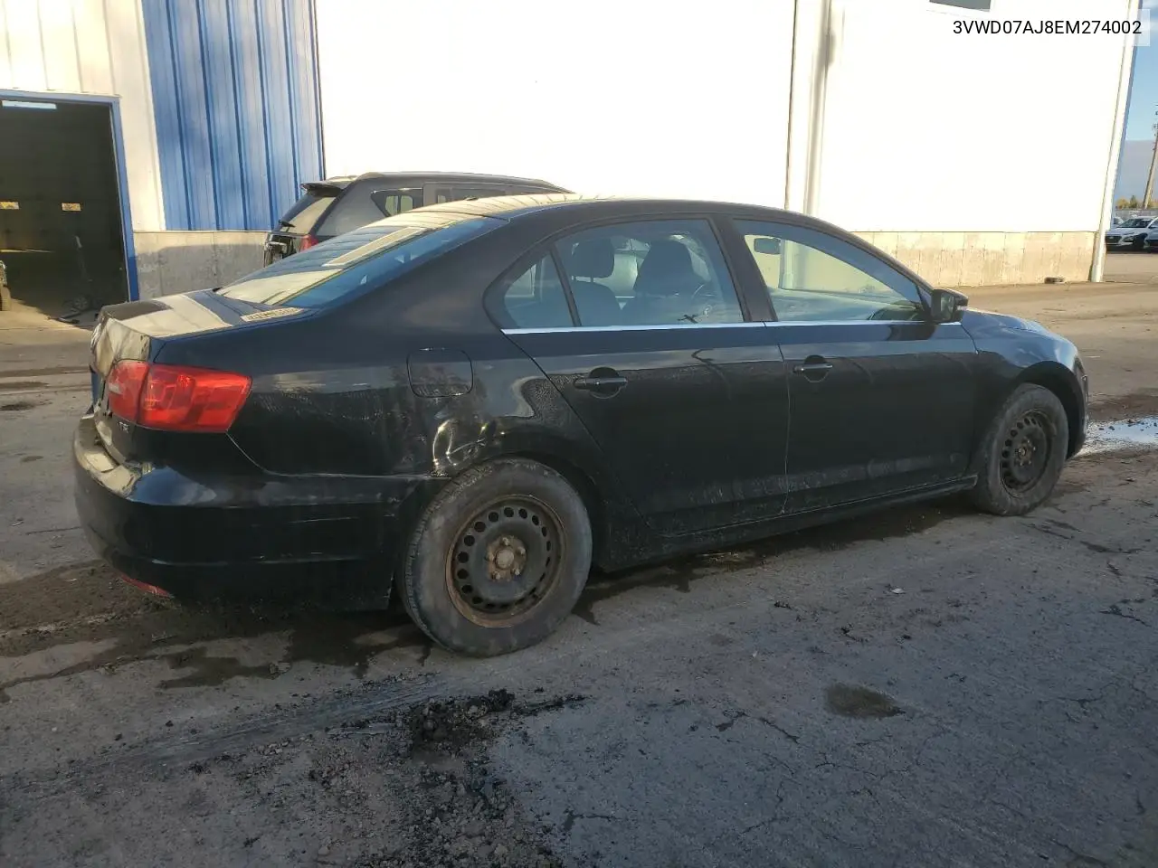 3VWD07AJ8EM274002 2014 Volkswagen Jetta Se