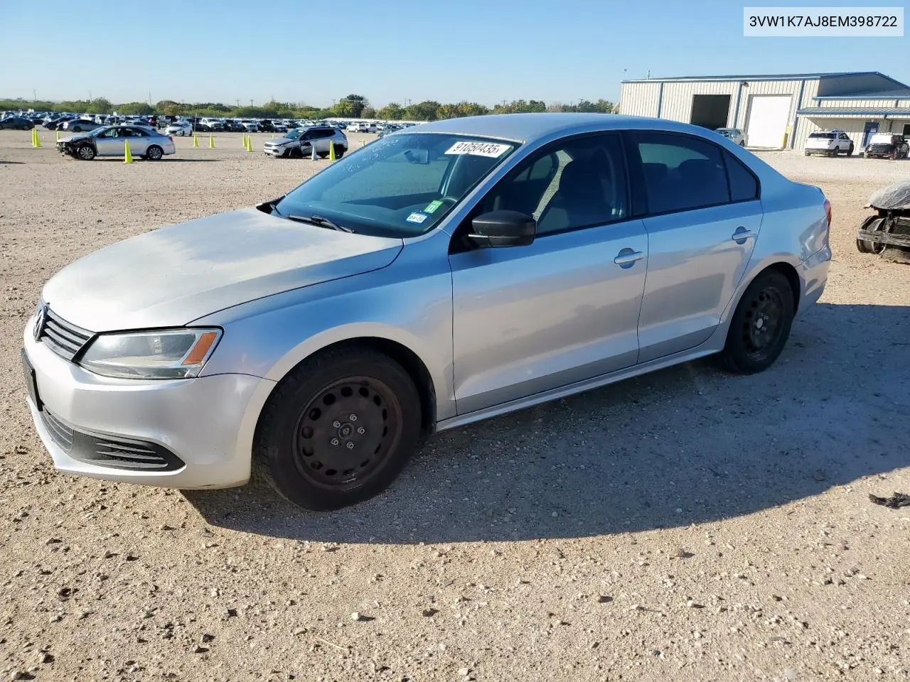 3VW1K7AJ8EM398722 2014 Volkswagen Jetta Base
