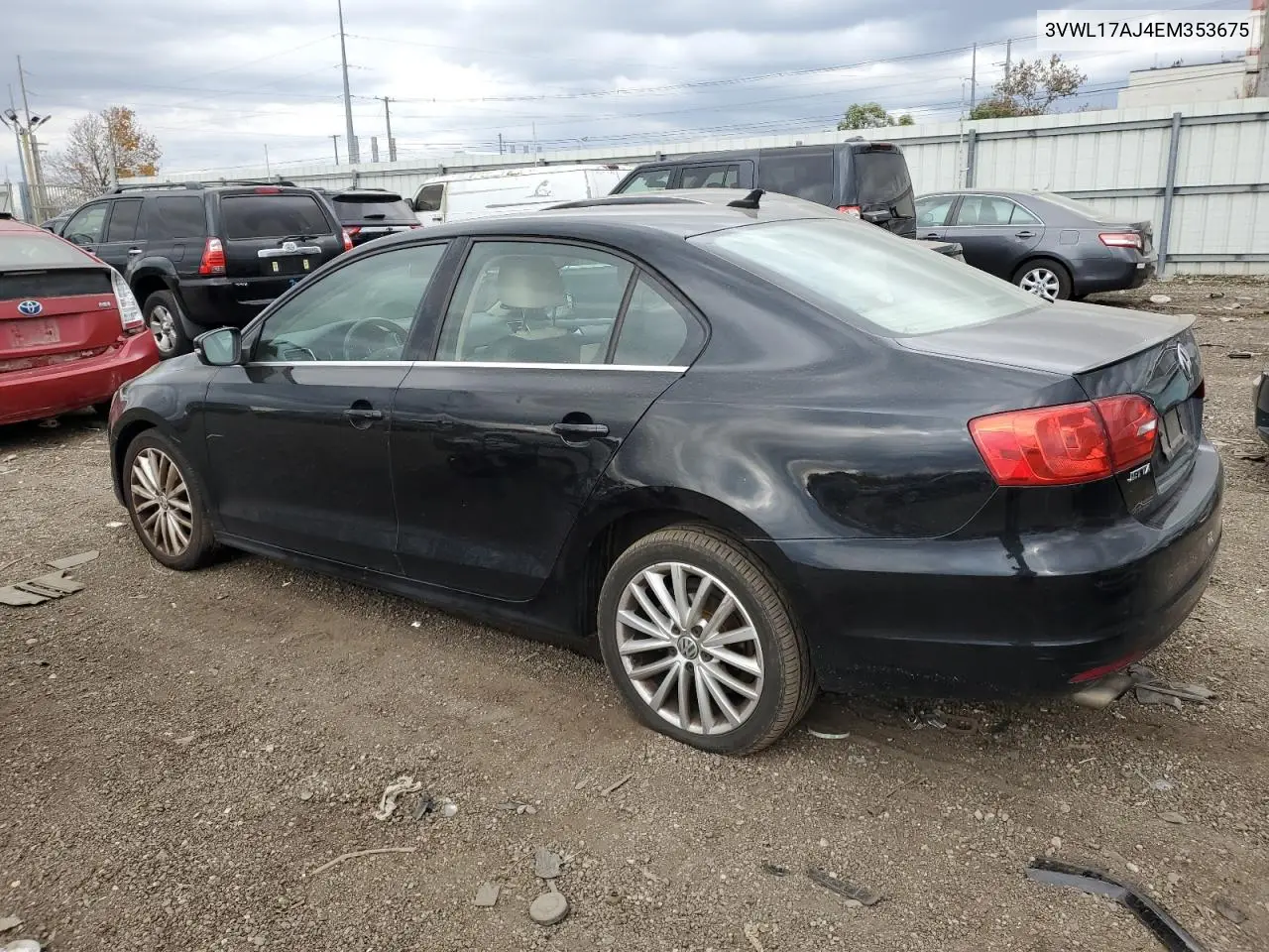 3VWL17AJ4EM353675 2014 Volkswagen Jetta Sel