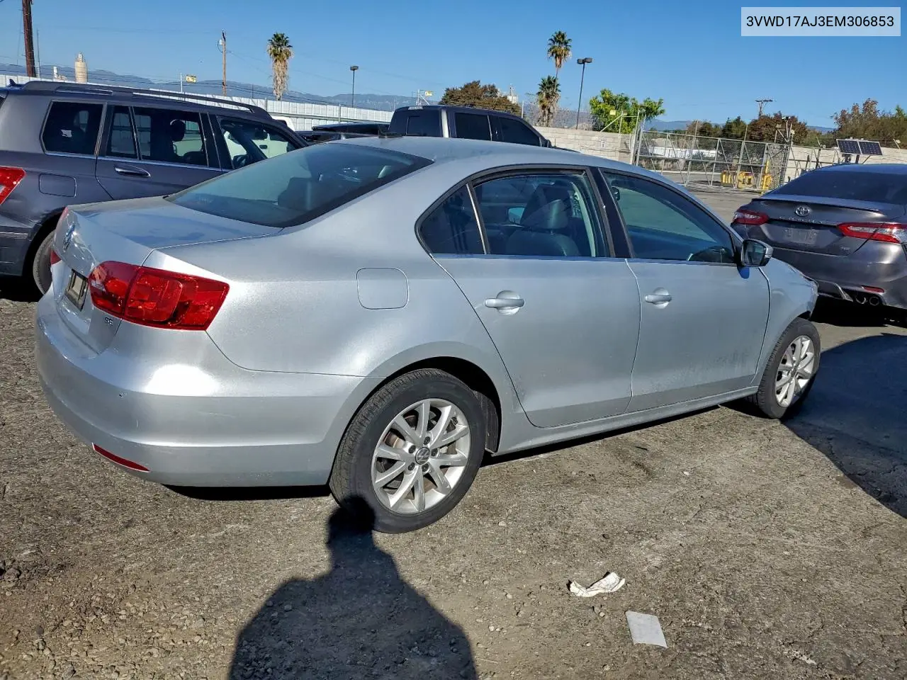 3VWD17AJ3EM306853 2014 Volkswagen Jetta Se