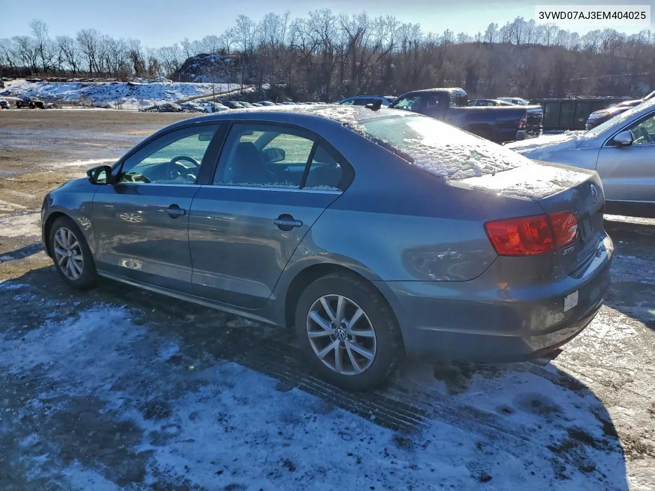 3VWD07AJ3EM404025 2014 Volkswagen Jetta Se