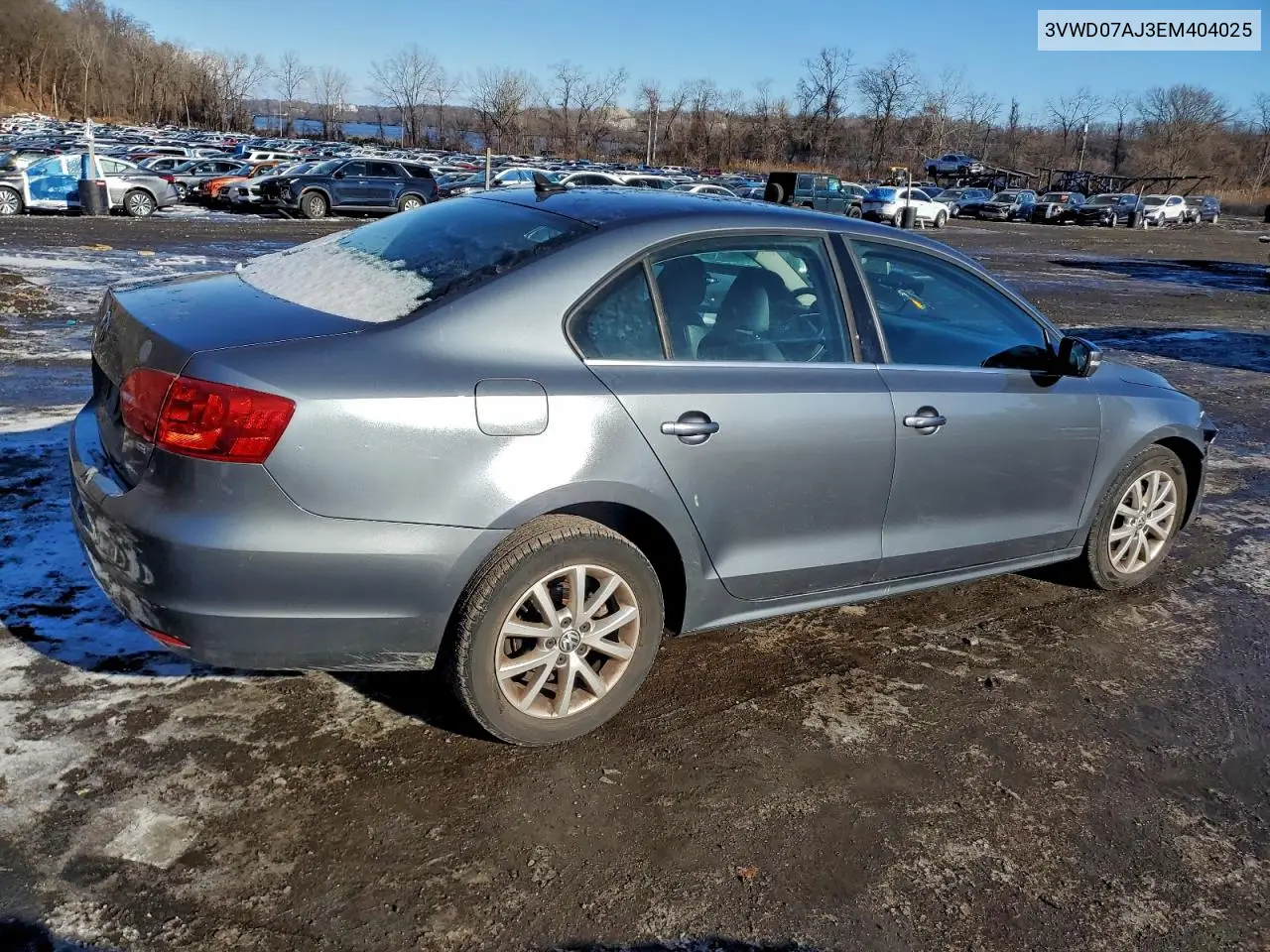 3VWD07AJ3EM404025 2014 Volkswagen Jetta Se