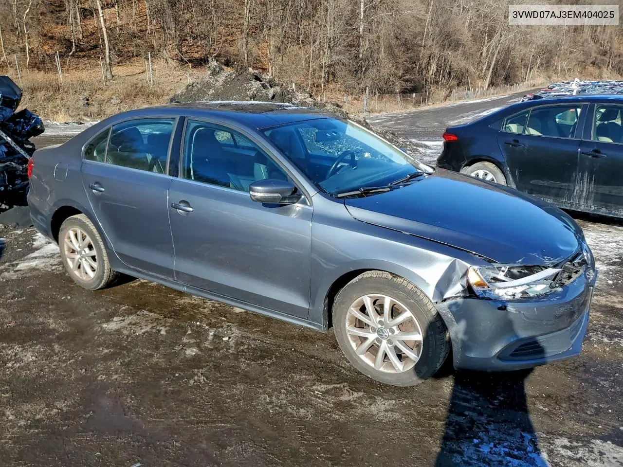 3VWD07AJ3EM404025 2014 Volkswagen Jetta Se