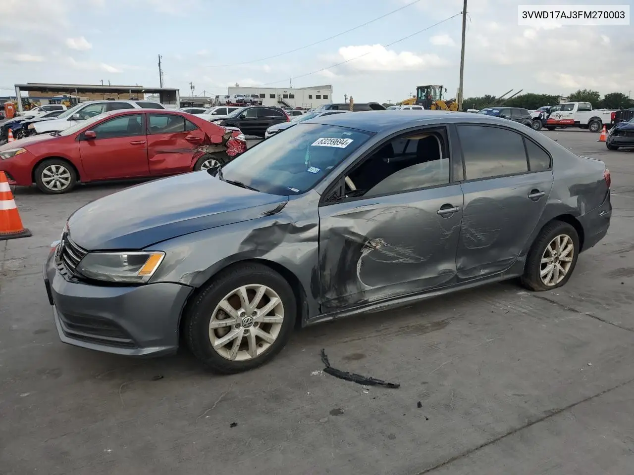 3VWD17AJ3FM270003 2015 Volkswagen Jetta Se