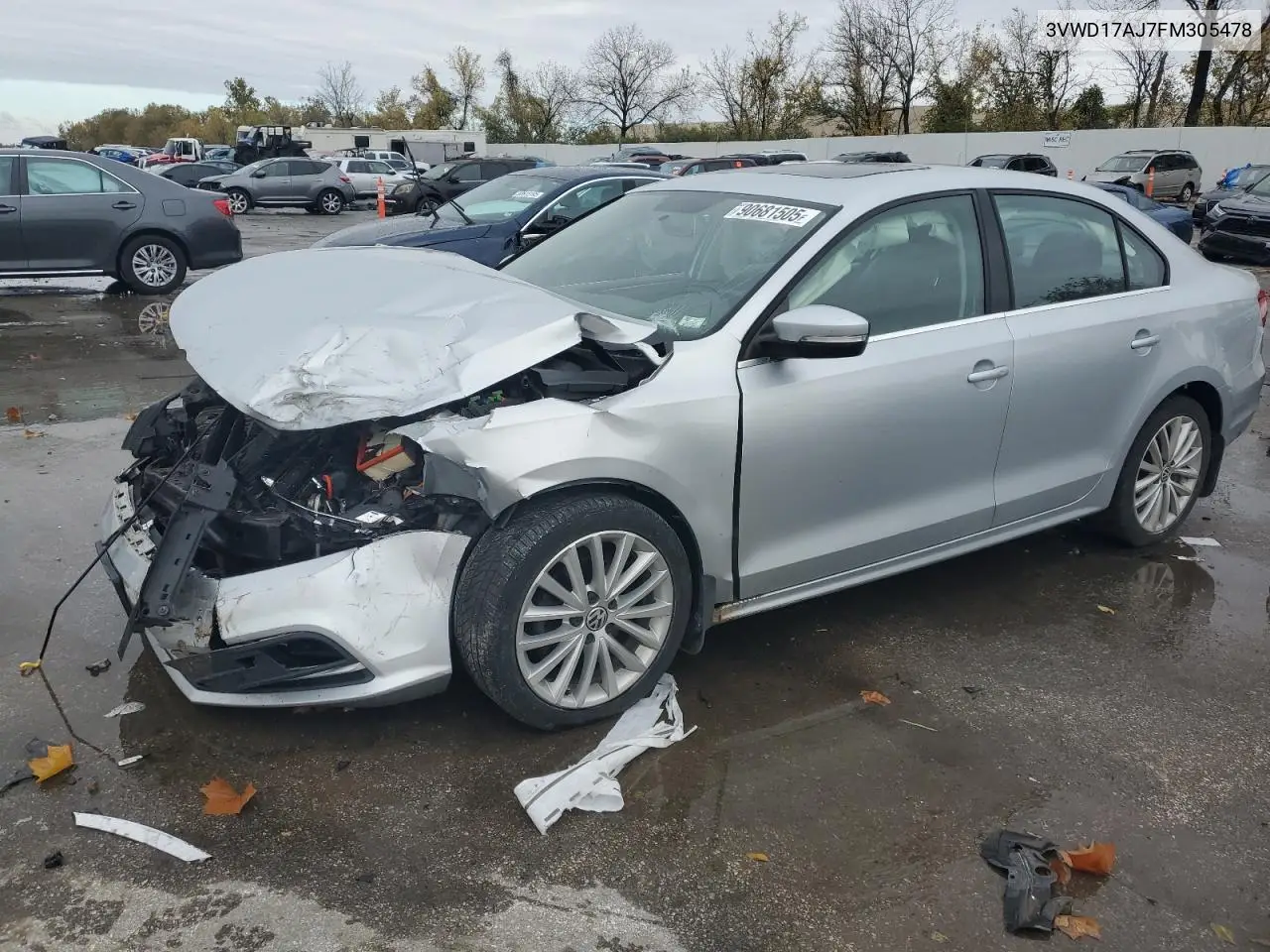 3VWD17AJ7FM305478 2015 Volkswagen Jetta Se