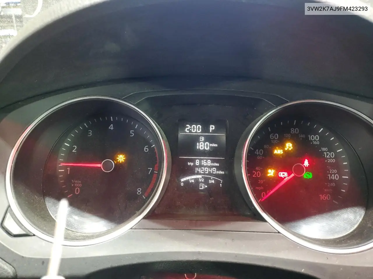3VW2K7AJ9FM423293 2015 Volkswagen Jetta Base