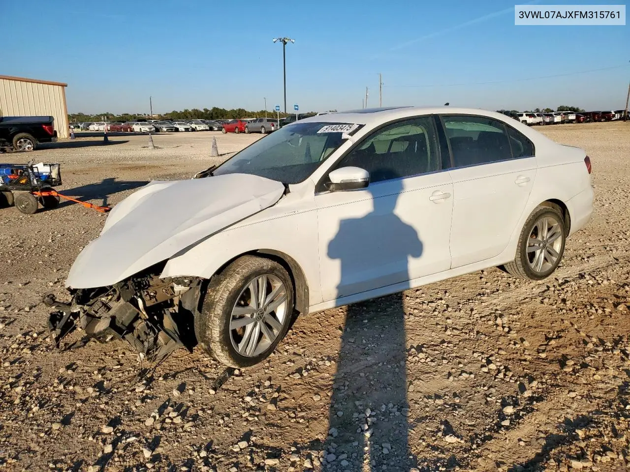 3VWL07AJXFM315761 2015 Volkswagen Jetta Sel