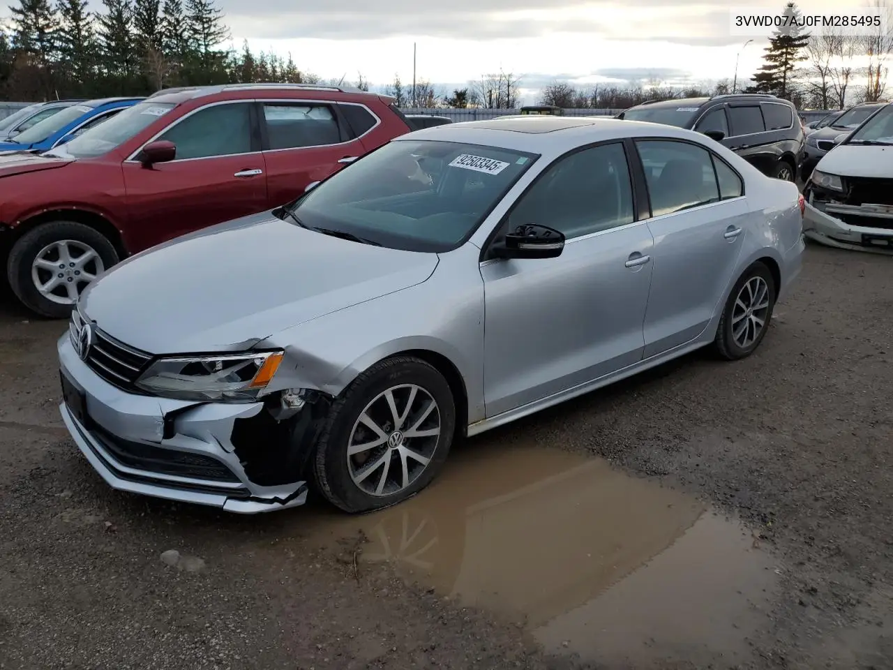3VWD07AJ0FM285495 2015 Volkswagen Jetta Se