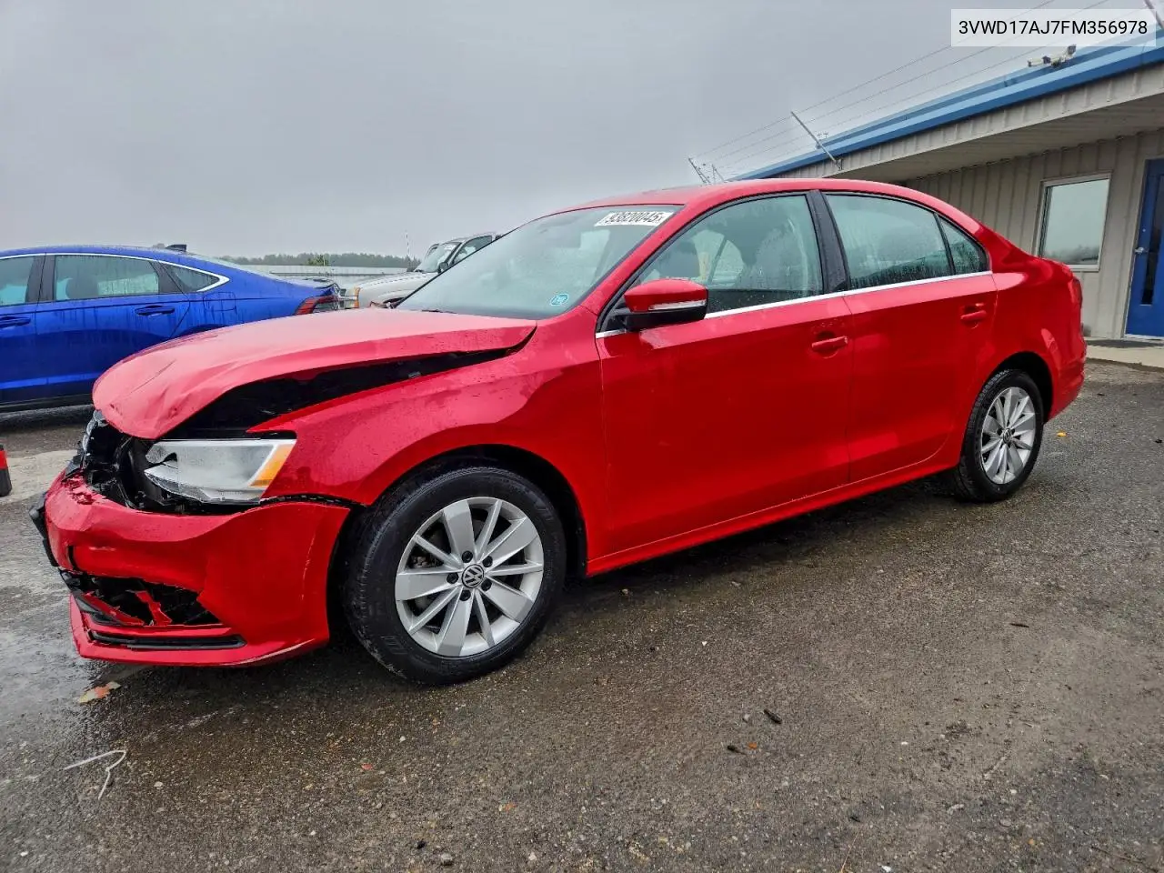 3VWD17AJ7FM356978 2015 Volkswagen Jetta Se