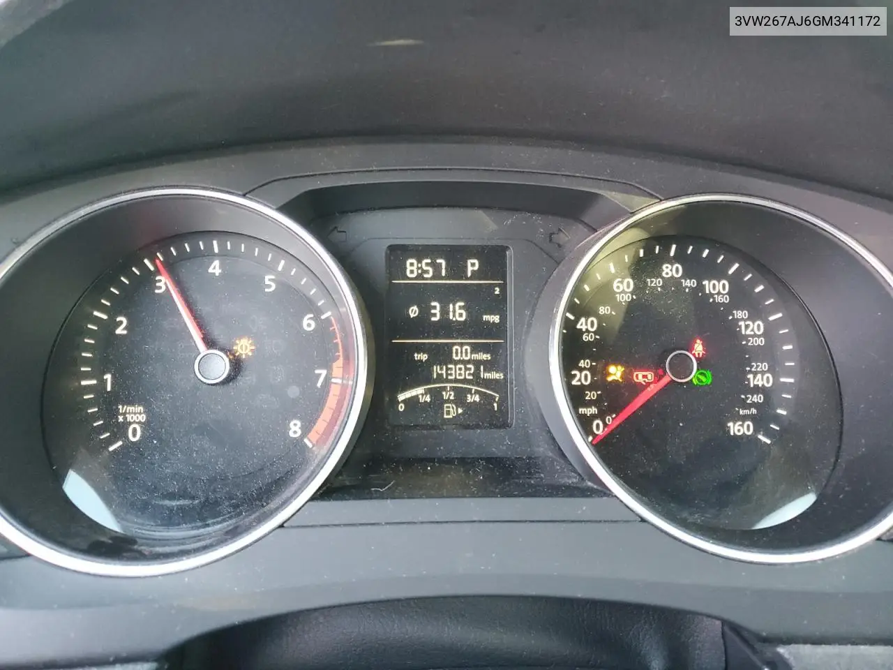 3VW267AJ6GM341172 2016 Volkswagen Jetta S