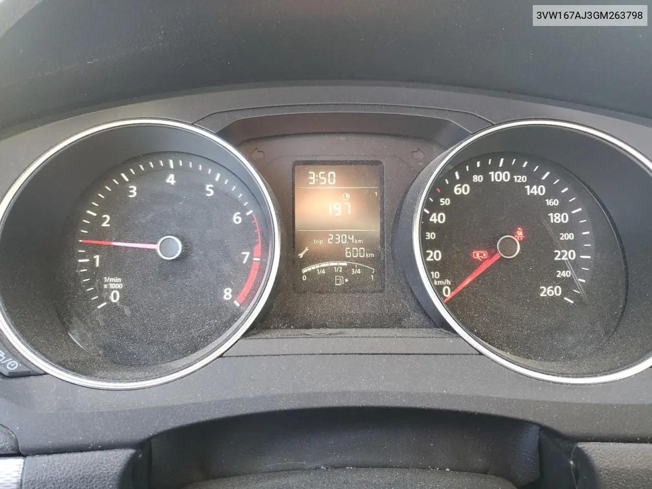 3VW167AJ3GM263798 2016 Volkswagen Jetta S