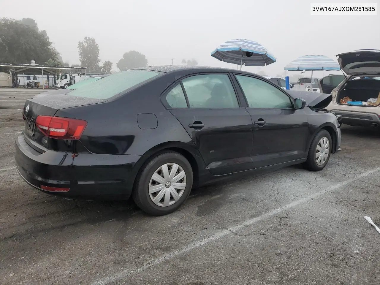 3VW167AJXGM281585 2016 Volkswagen Jetta S
