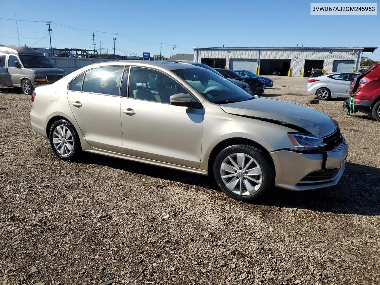 3VWD67AJ2GM245953 2016 Volkswagen Jetta Se