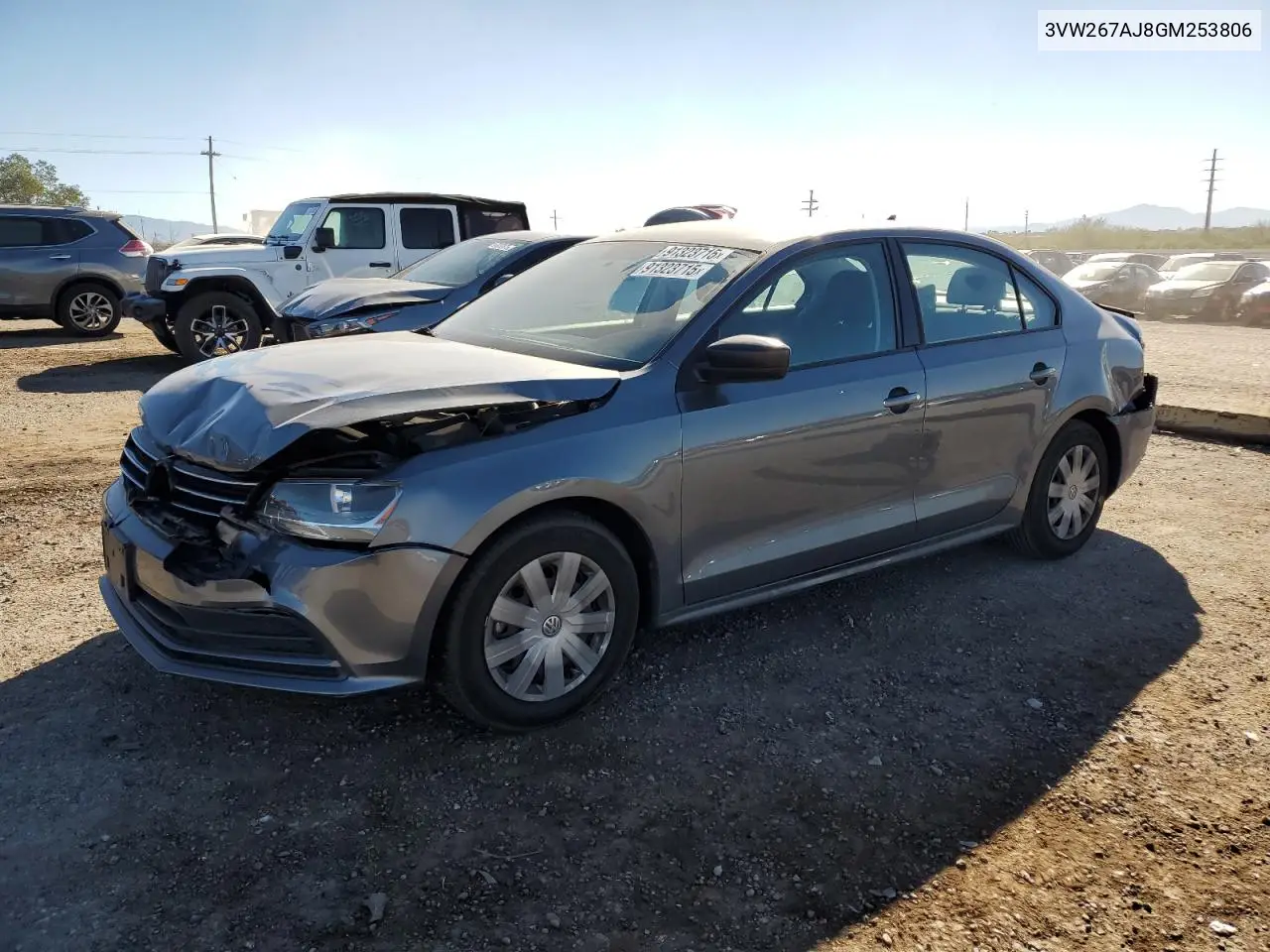 3VW267AJ8GM253806 2016 Volkswagen Jetta S