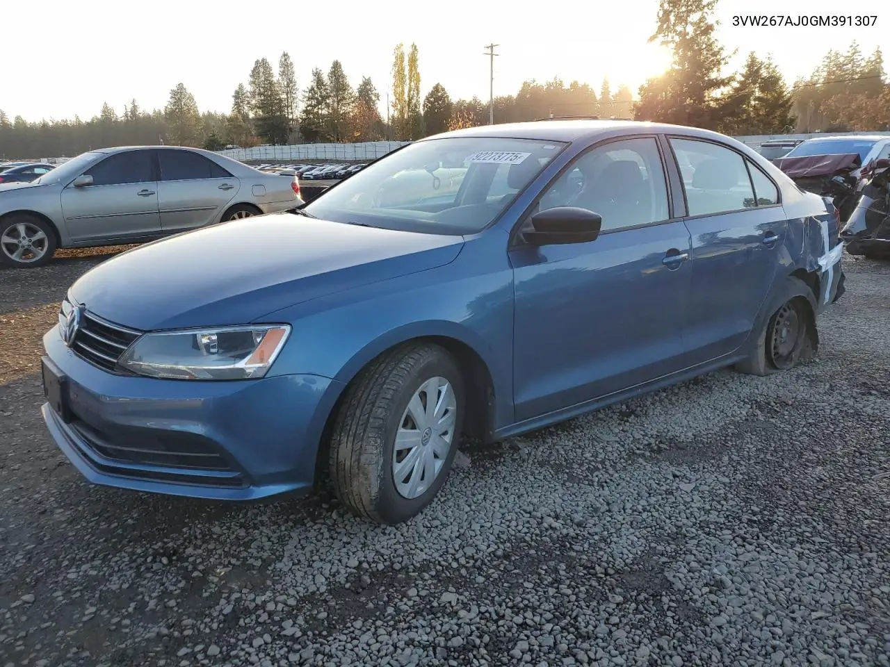 3VW267AJ0GM391307 2016 Volkswagen Jetta S