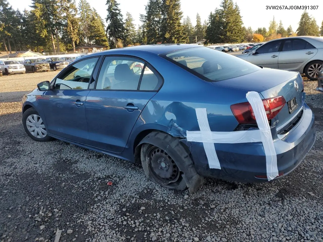 3VW267AJ0GM391307 2016 Volkswagen Jetta S