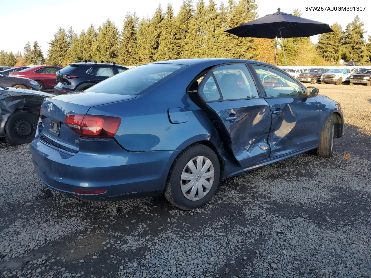 3VW267AJ0GM391307 2016 Volkswagen Jetta S