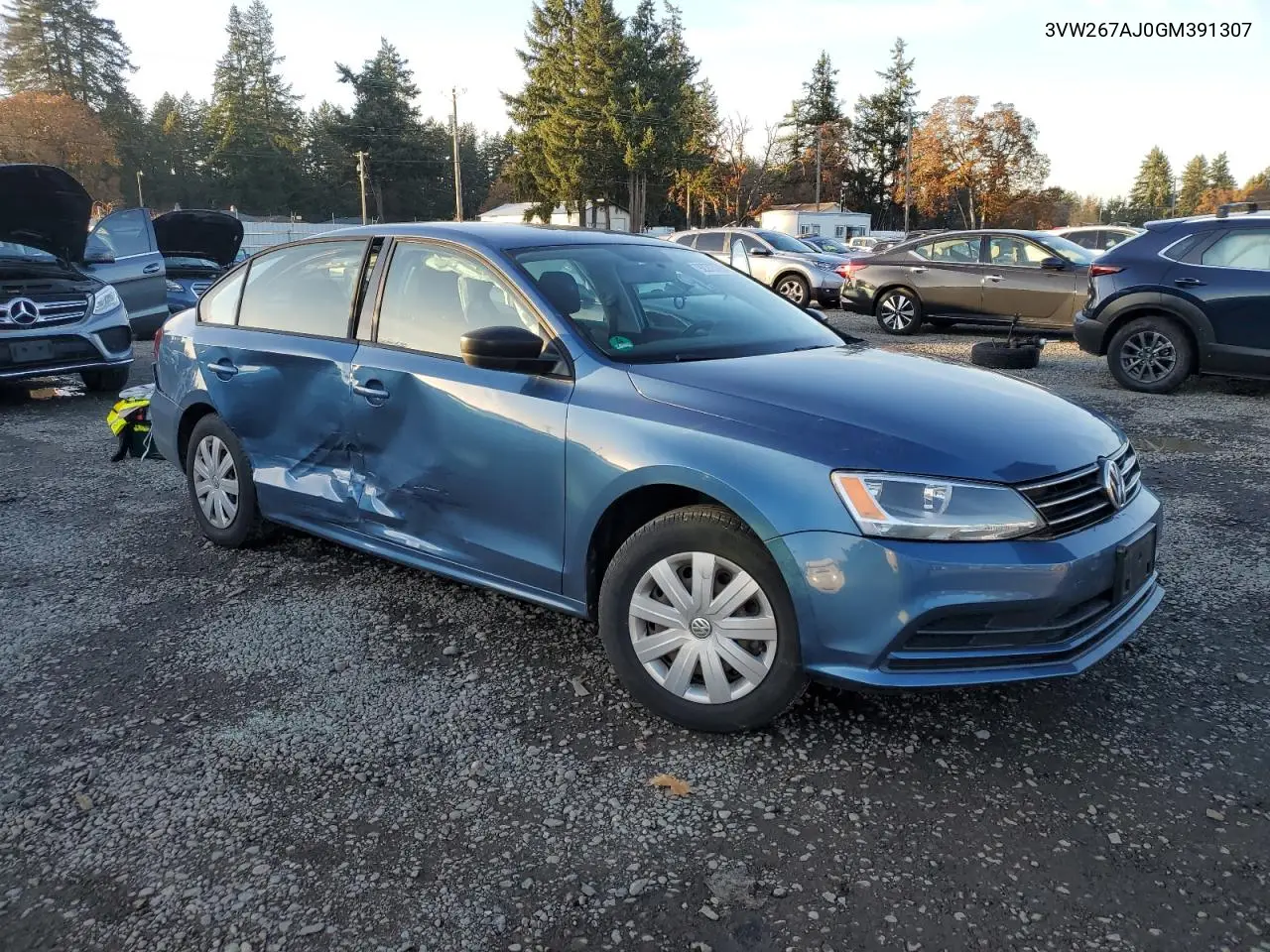 3VW267AJ0GM391307 2016 Volkswagen Jetta S