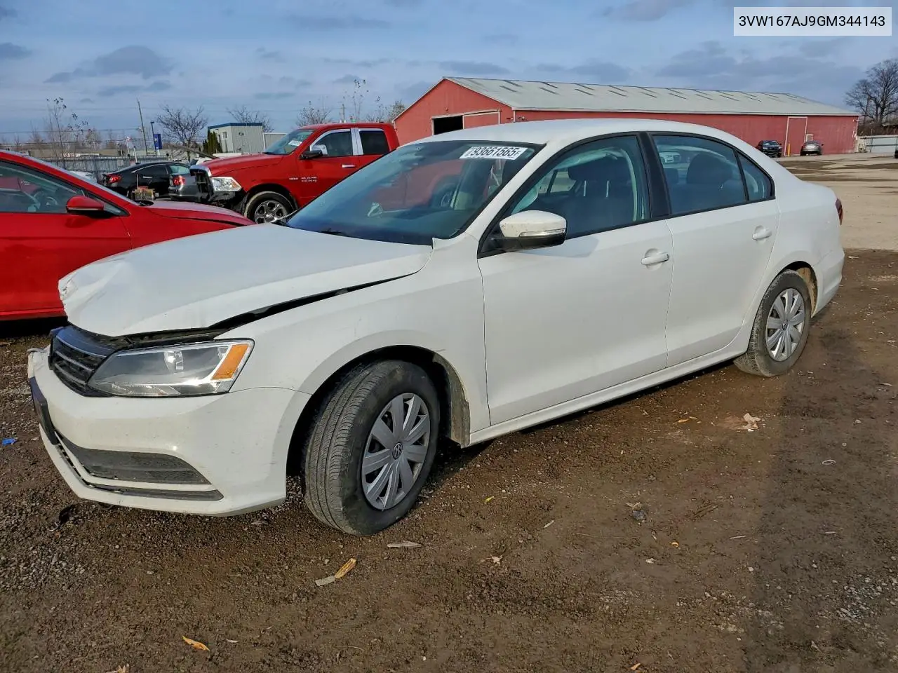 3VW167AJ9GM344143 2016 Volkswagen Jetta S