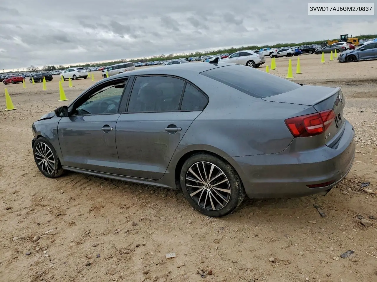 3VWD17AJ6GM270837 2016 Volkswagen Jetta Sport
