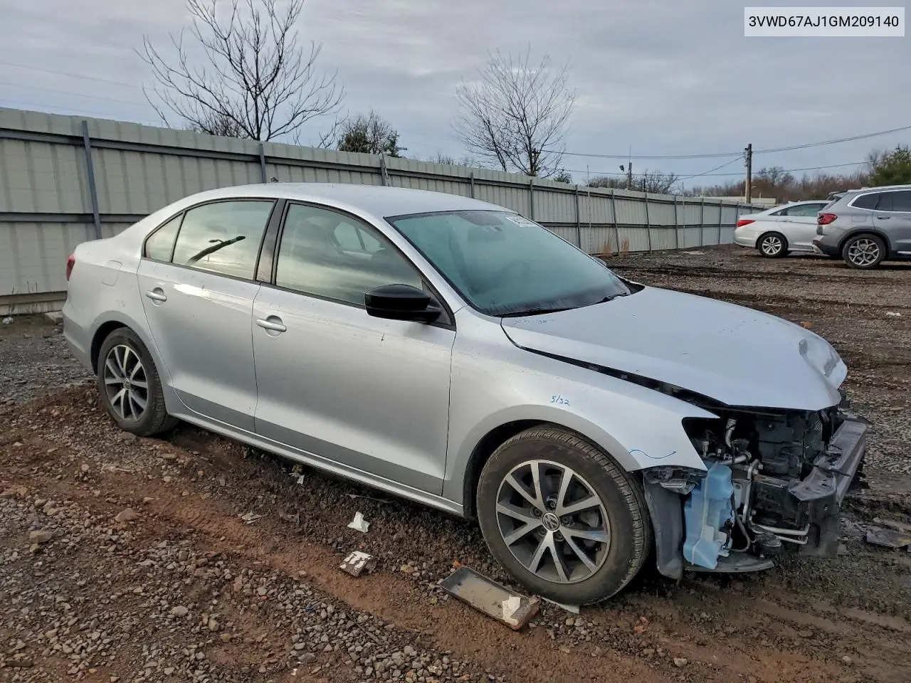3VWD67AJ1GM209140 2016 Volkswagen Jetta Se