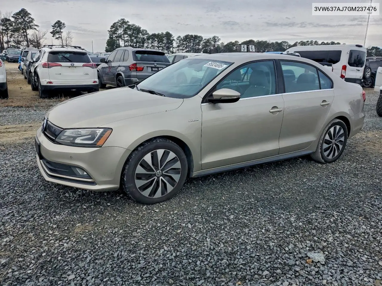 3VW637AJ7GM237476 2016 Volkswagen Jetta Hybrid