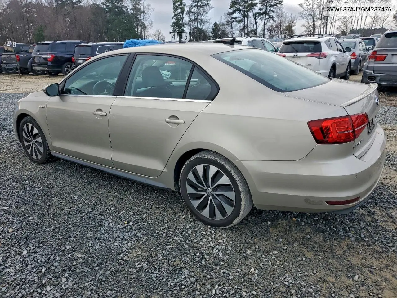 3VW637AJ7GM237476 2016 Volkswagen Jetta Hybrid