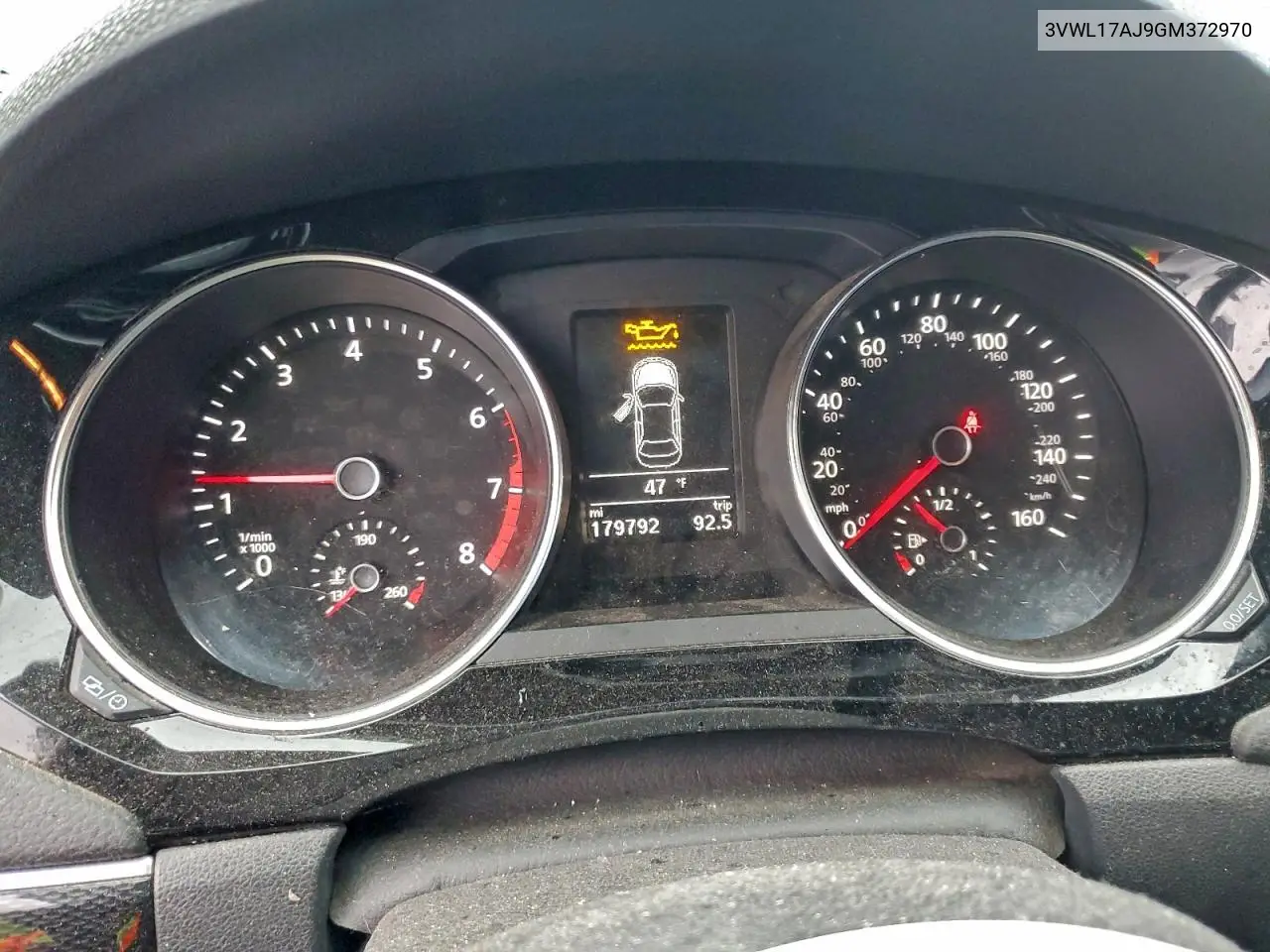 3VWL17AJ9GM372970 2016 Volkswagen Jetta Sel