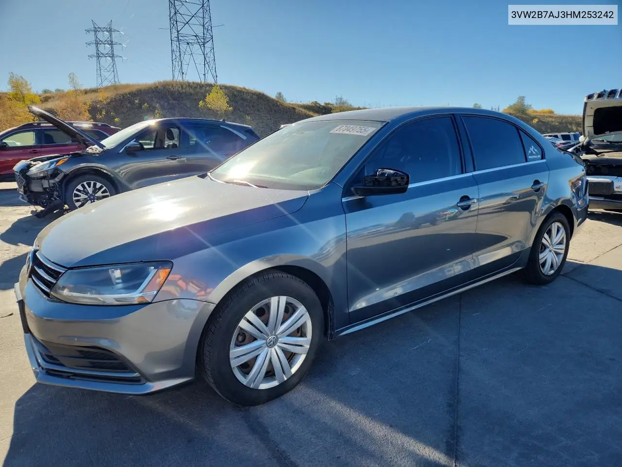 3VW2B7AJ3HM253242 2017 Volkswagen Jetta S