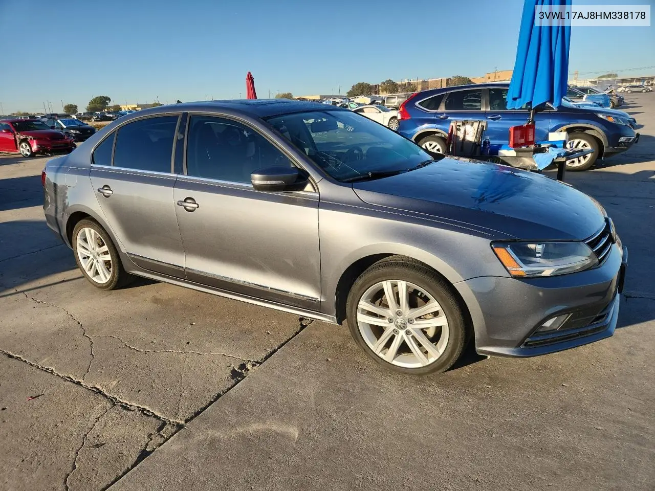 3VWL17AJ8HM338178 2017 Volkswagen Jetta Sel
