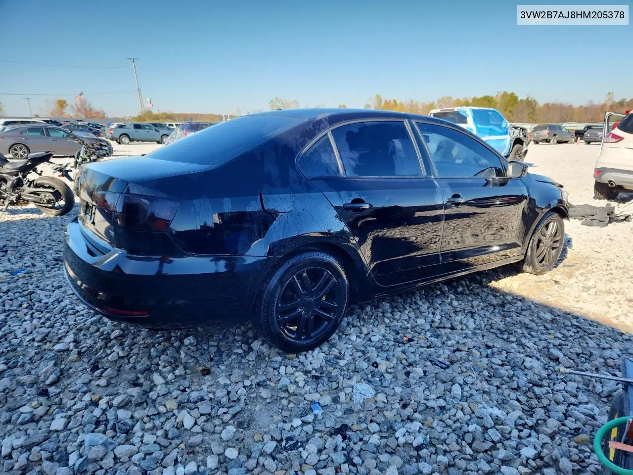 3VW2B7AJ8HM205378 2017 Volkswagen Jetta S