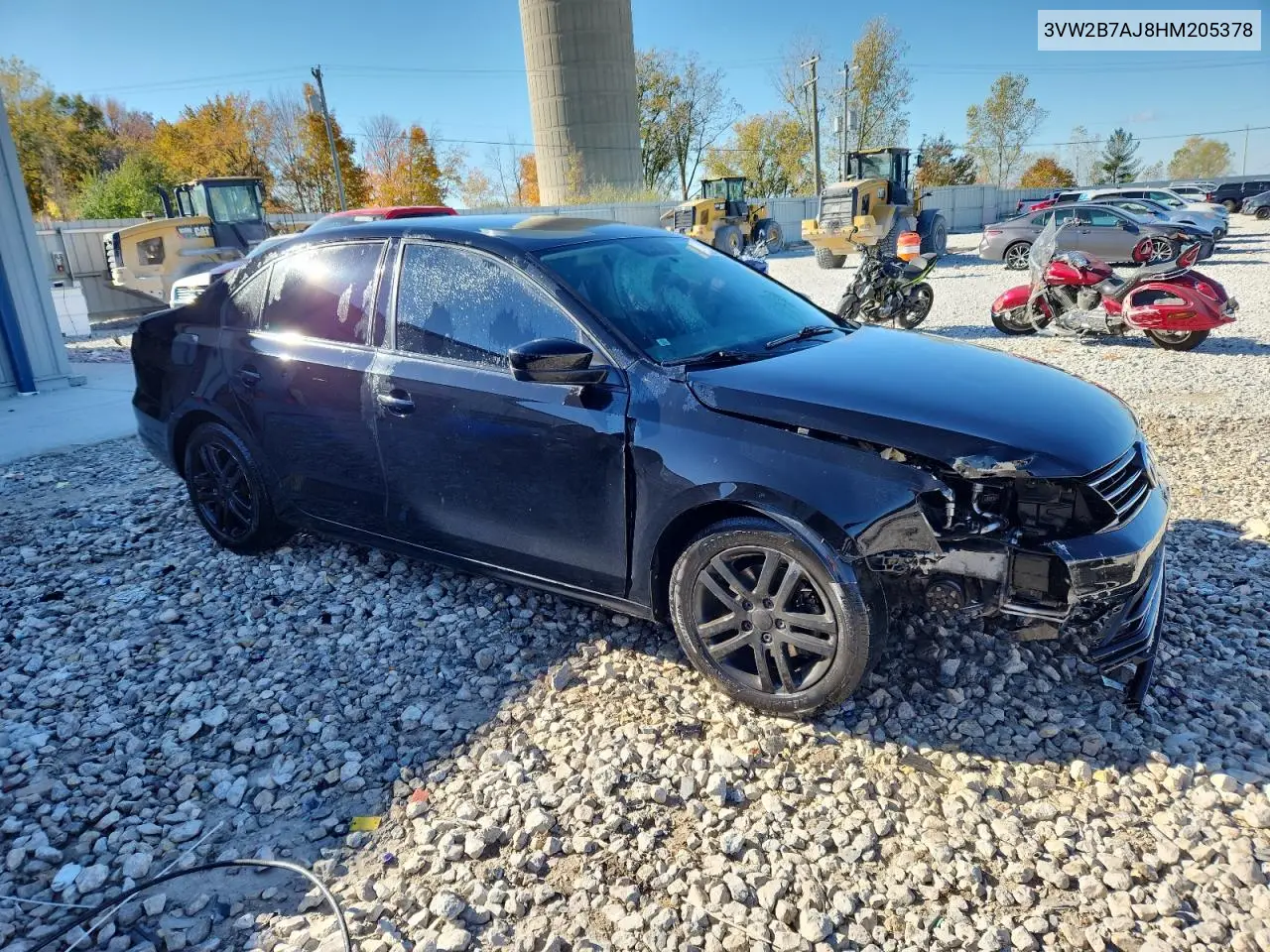 3VW2B7AJ8HM205378 2017 Volkswagen Jetta S