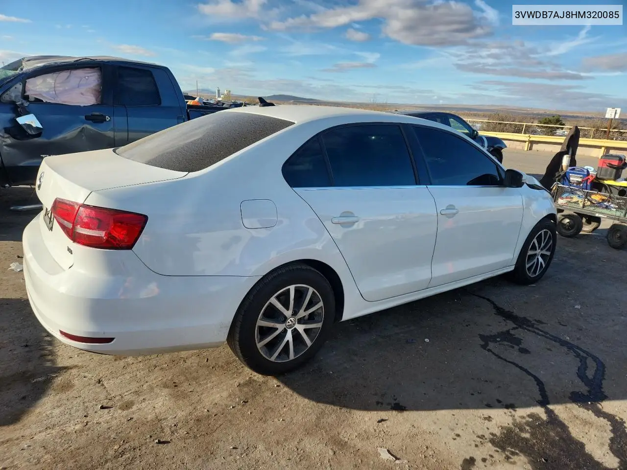 3VWDB7AJ8HM320085 2017 Volkswagen Jetta Se