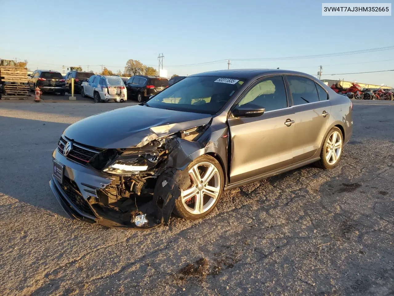 3VW4T7AJ3HM352665 2017 Volkswagen Jetta Gli