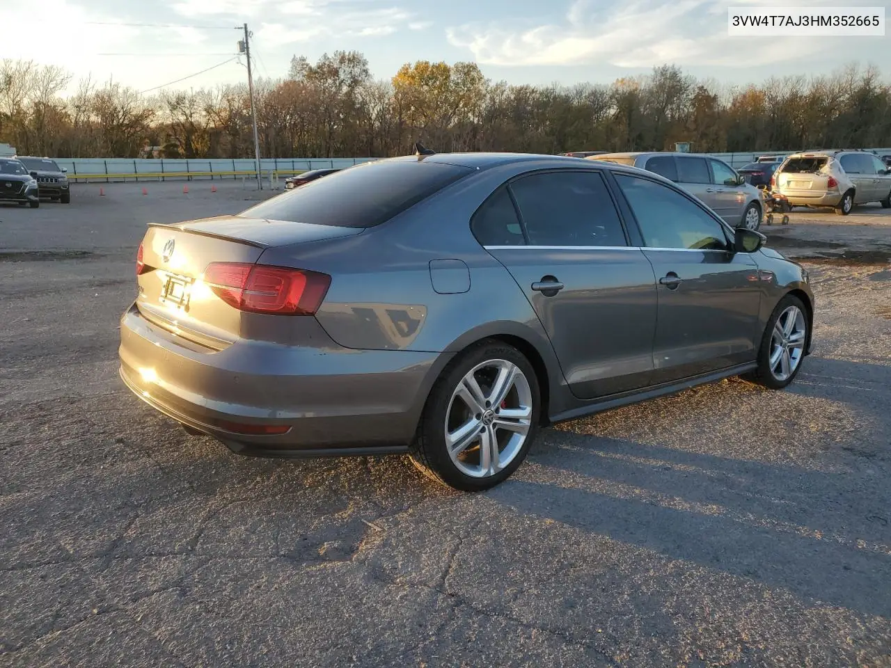 3VW4T7AJ3HM352665 2017 Volkswagen Jetta Gli