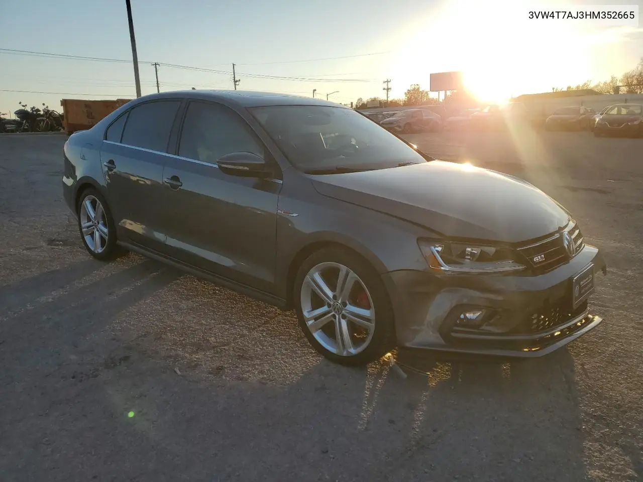 3VW4T7AJ3HM352665 2017 Volkswagen Jetta Gli