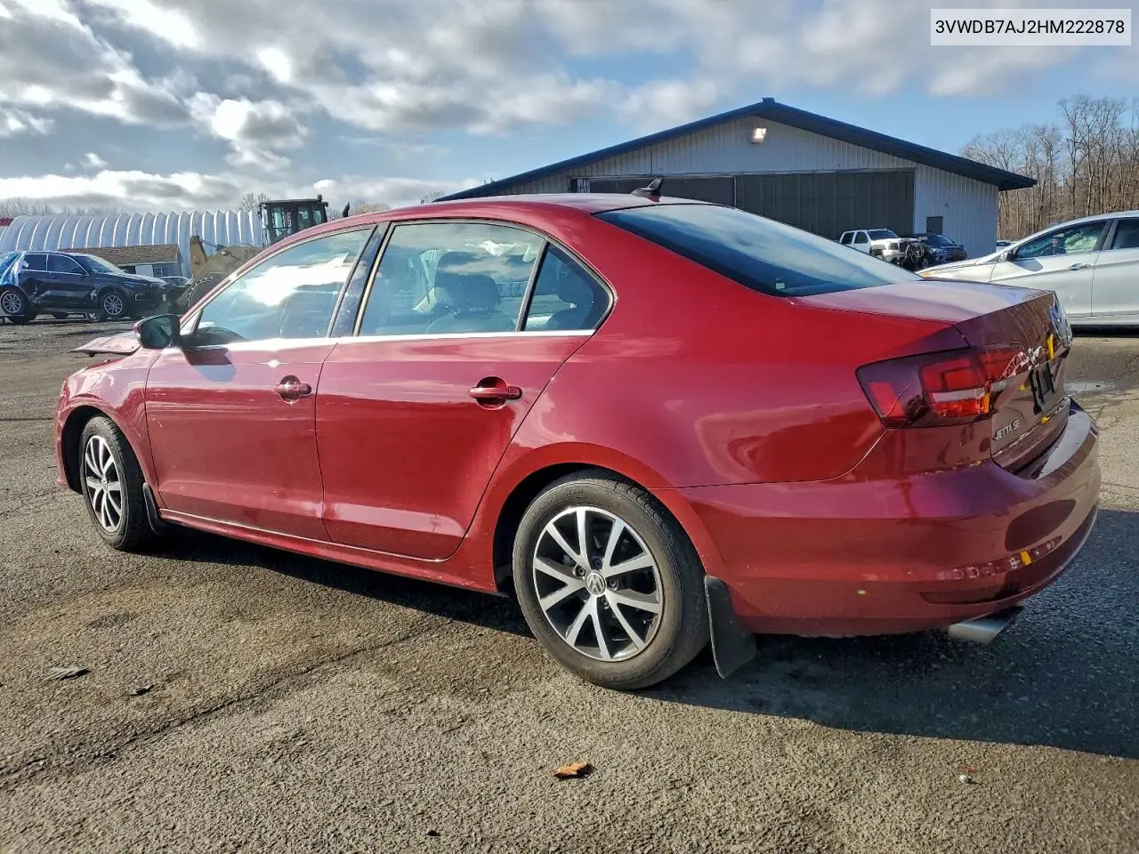 3VWDB7AJ2HM222878 2017 Volkswagen Jetta Se
