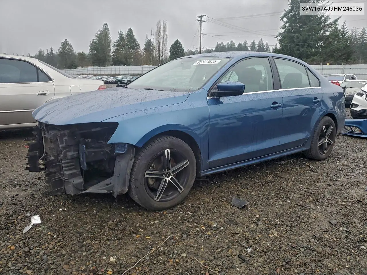 3VW167AJ9HM246036 2017 Volkswagen Jetta S