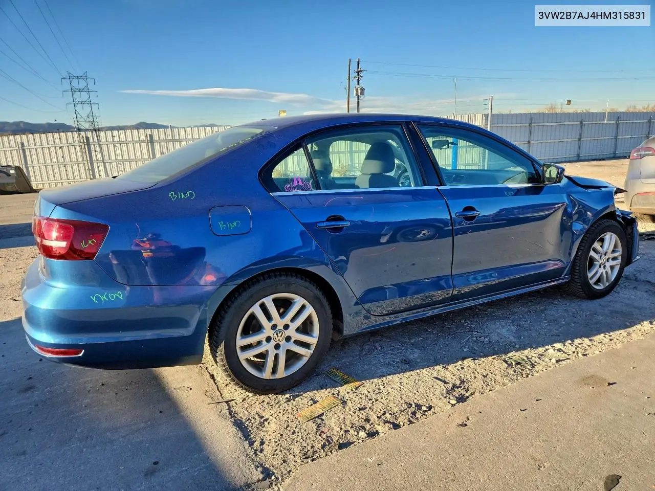 3VW2B7AJ4HM315831 2017 Volkswagen Jetta S