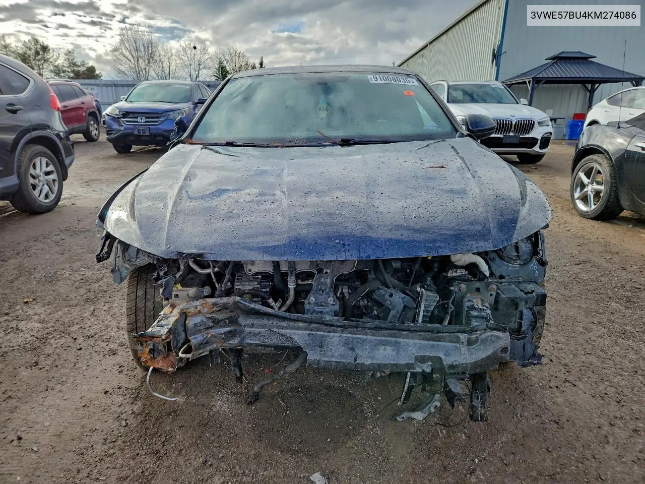 3VWE57BU4KM274086 2019 Volkswagen Jetta Sel