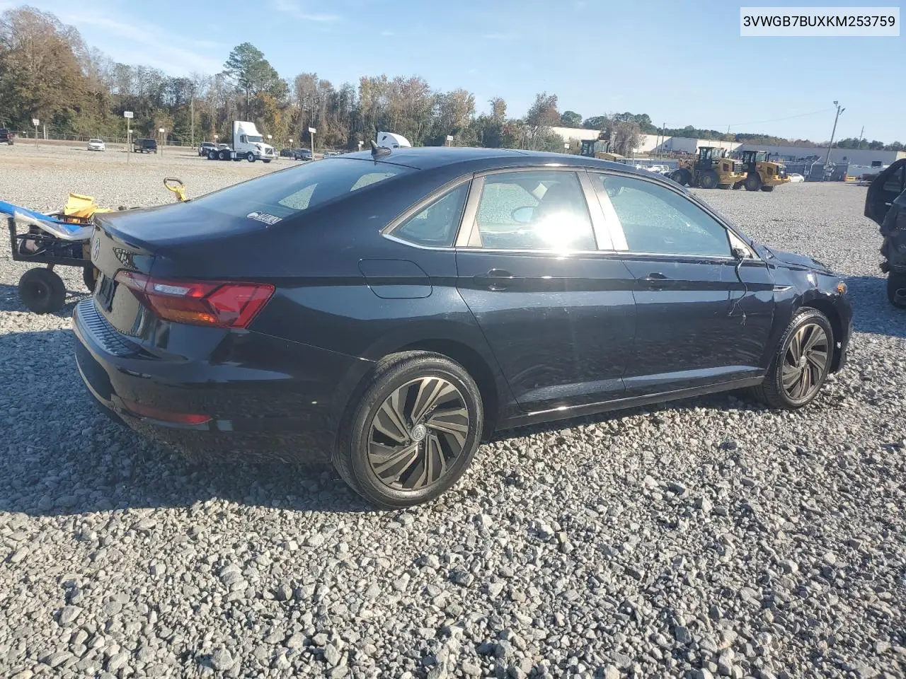 3VWGB7BUXKM253759 2019 Volkswagen Jetta Sel Premium