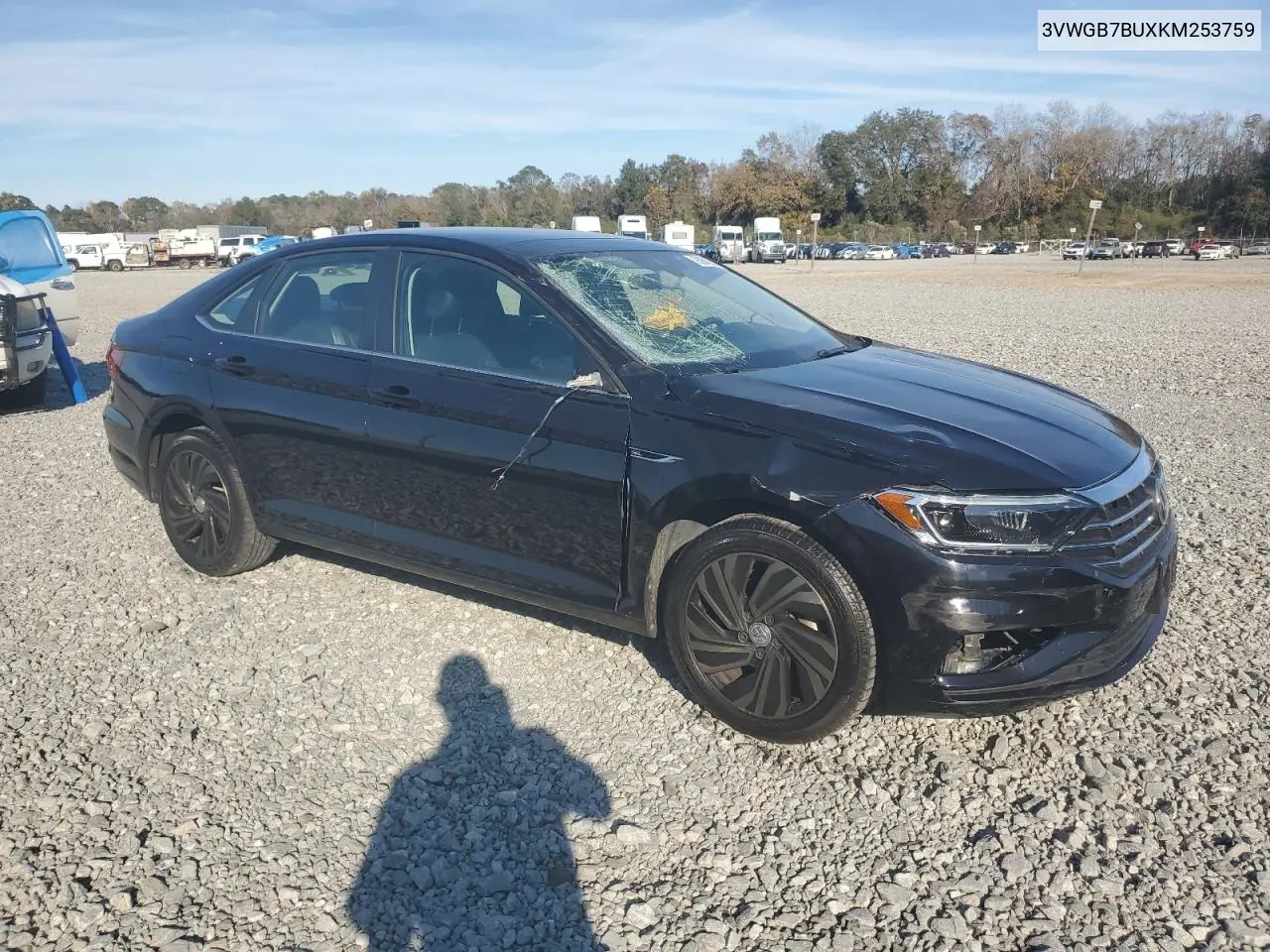 3VWGB7BUXKM253759 2019 Volkswagen Jetta Sel Premium