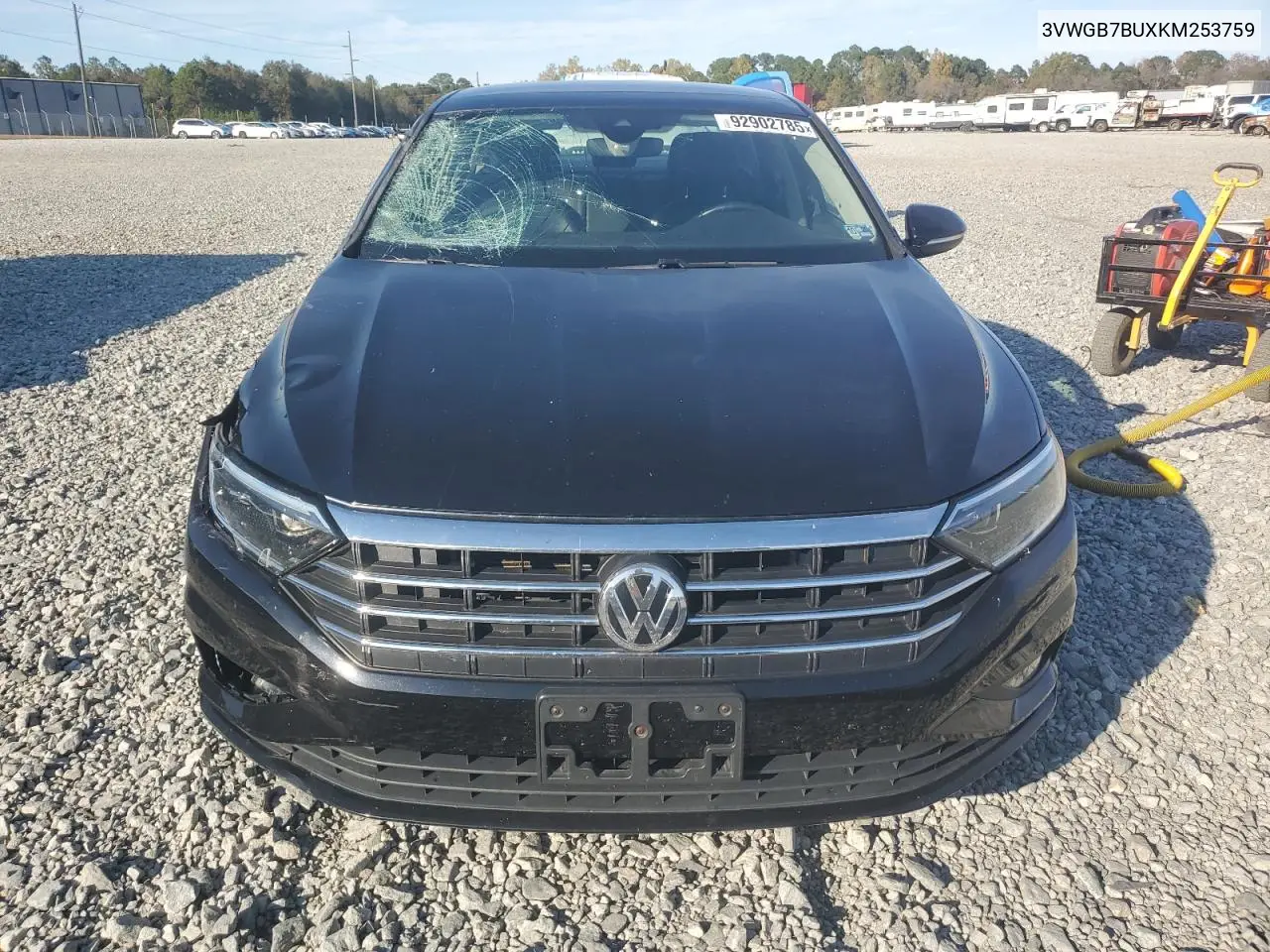 3VWGB7BUXKM253759 2019 Volkswagen Jetta Sel Premium