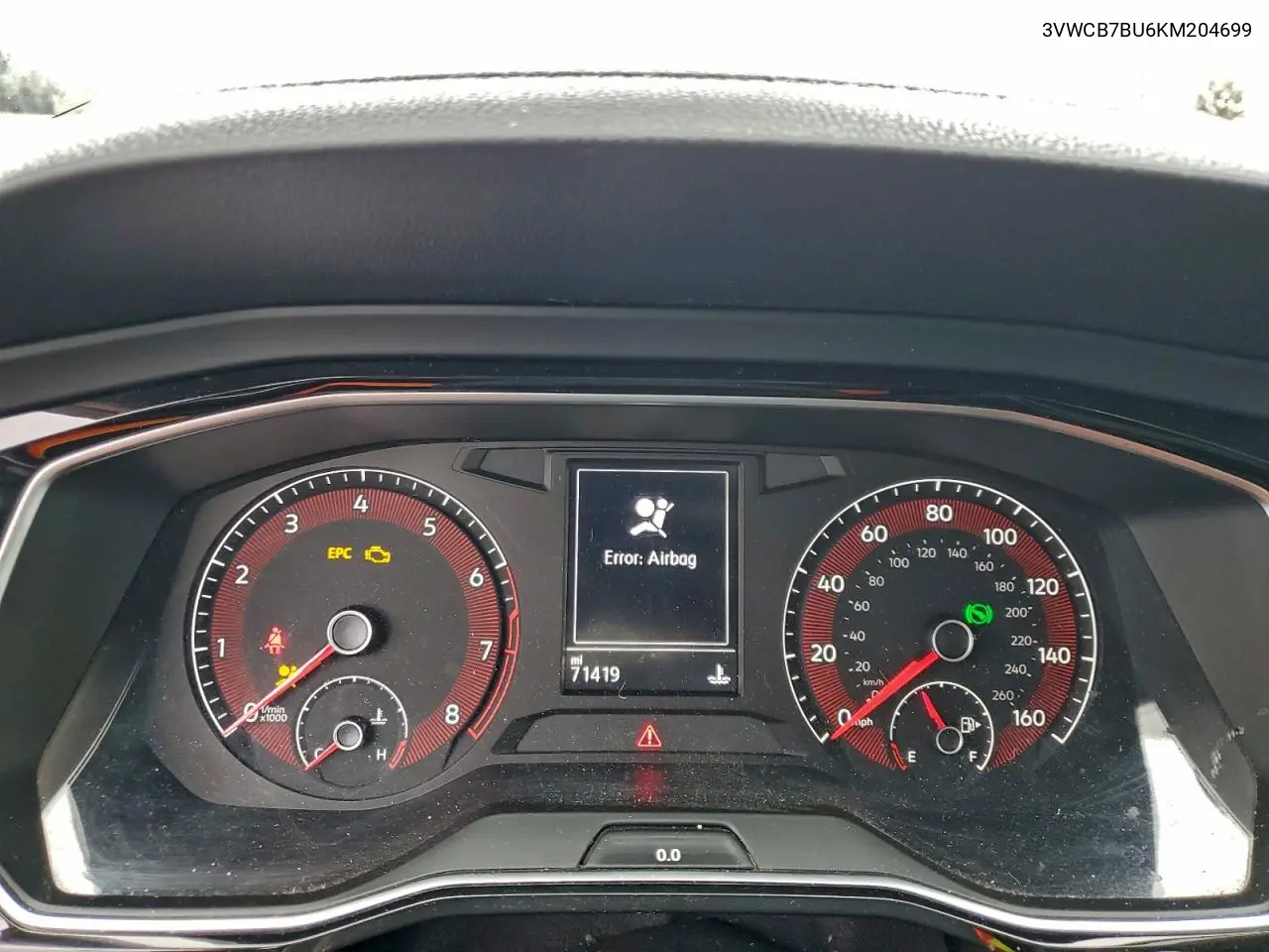 3VWCB7BU6KM204699 2019 Volkswagen Jetta S